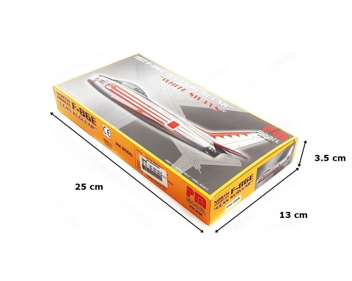 PM Model 208 1/72 Ölçek, NA F-86E Sabre Avcı Uçağı, Plastik Model kiti