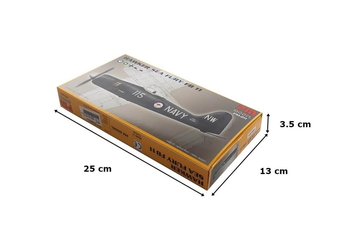 PM Model 211 1/72 Ölçek, Hawker Sea Fury FB11 Avcı Uçağı, Plastik Model kiti