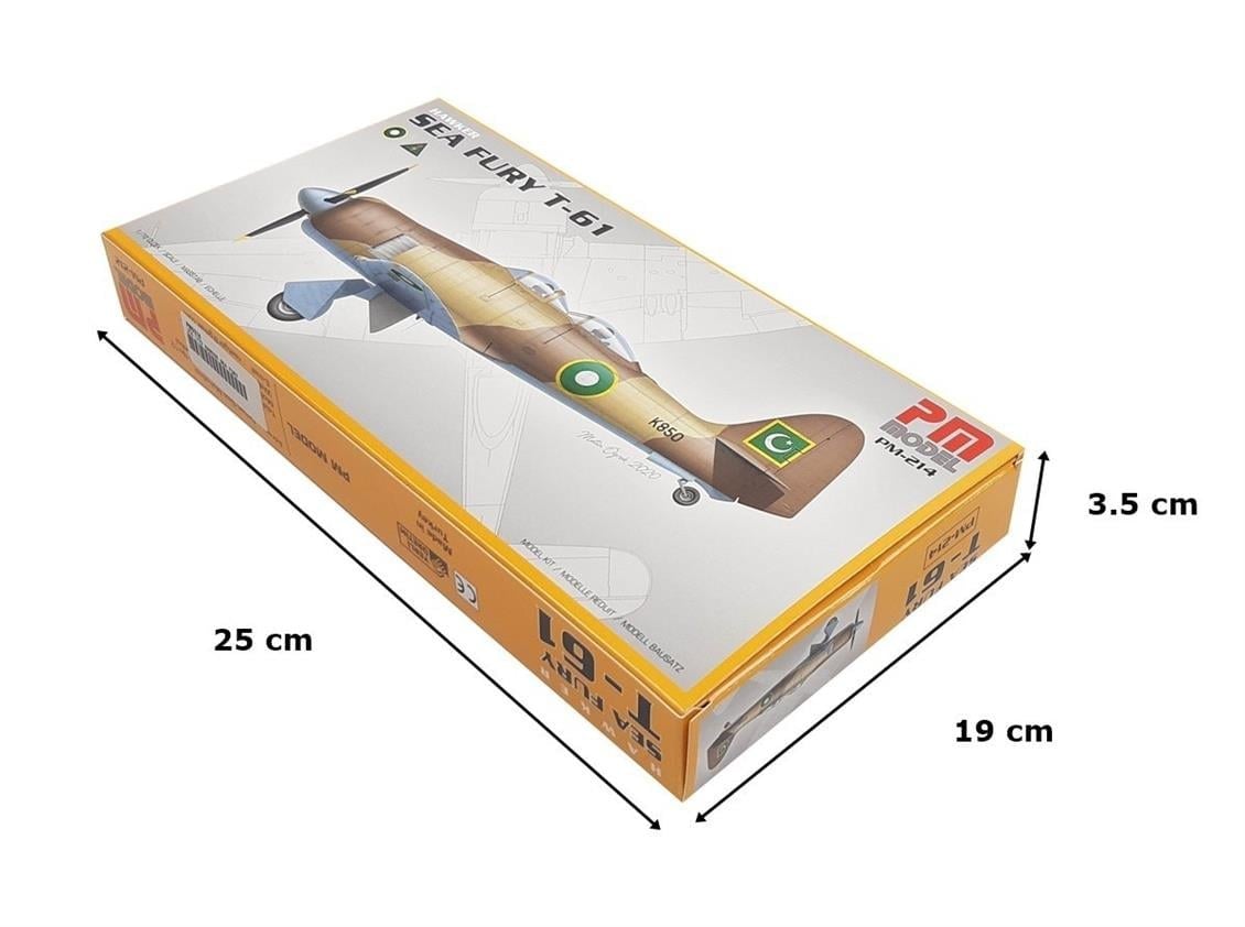 PM Model 214 1/72 Ölçek, Hawker Sea Fury T-61 Avcı-Eğitim Uçağı, Plastik Model kiti