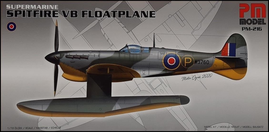 PM Model 216 1/72 Ölçek, Submarine Spitfire VB Floatplane Deniz Uçağı Maketi, Plastik Model kiti