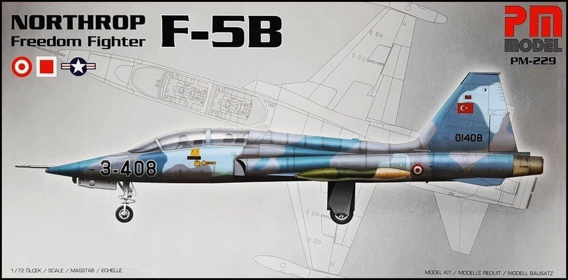 PM Model 229 1/72 Ölçek, Northrop F-5B Eğitim Uçağı, Plastik Model kiti