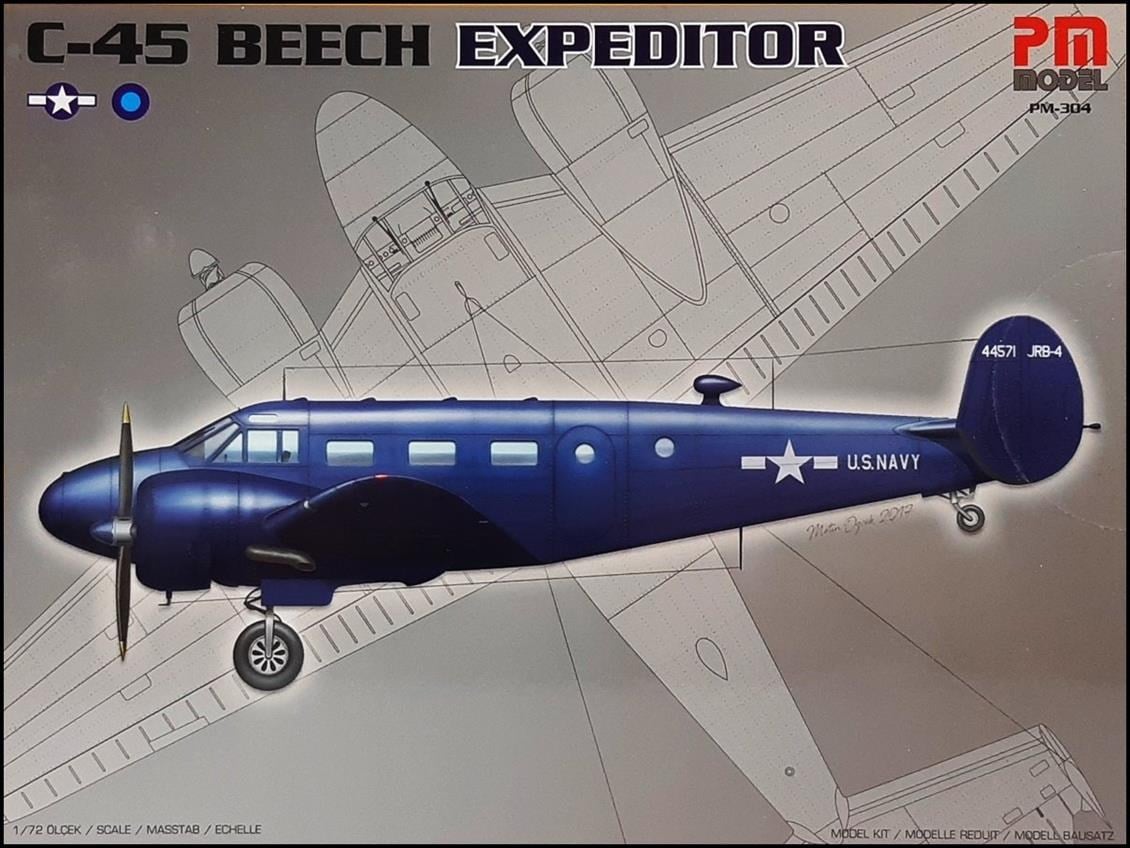 PM Model 304 1/72 Ölçek, C-45 Beech Expeditor Eğitim Ve Nakliye Uçağı, Plastik Model kiti