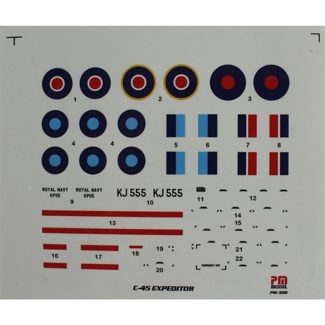 PM Model 308 1/72 Ölçek, Kraliyet Donanması Beech C-45 Expreditor Eğitim Ve Nakliye Uçağı, Plastik Model kiti