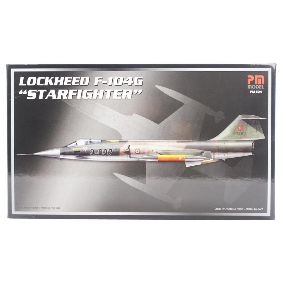 PM Model 504 1/72 Ölçek, Lockheed F-104G Starfighter Bombardıman Uçağı, Plastik Model kiti