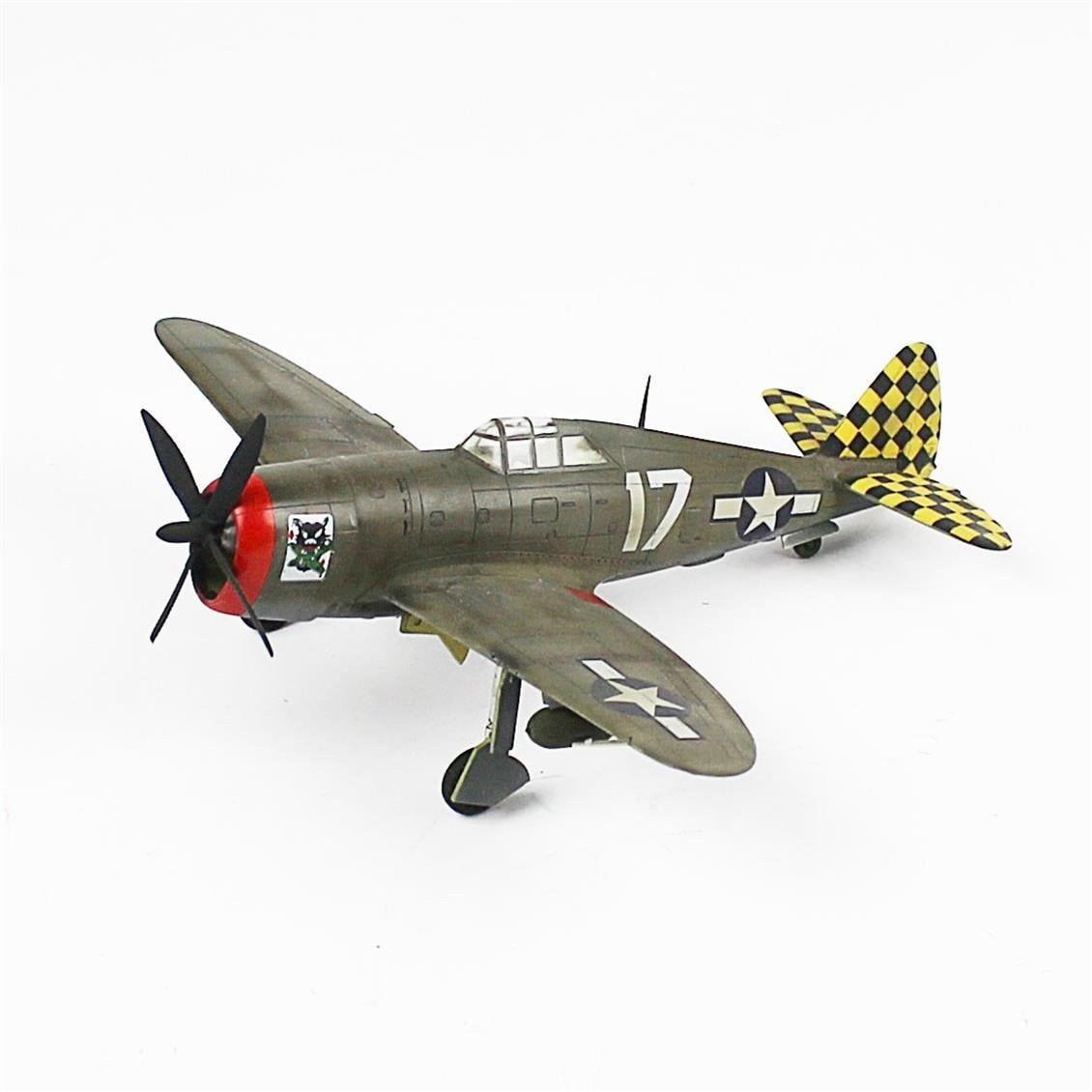 QD042 1/72 P-47D Razorback Sergilemeye Hazır Plastik Uçak Modeli