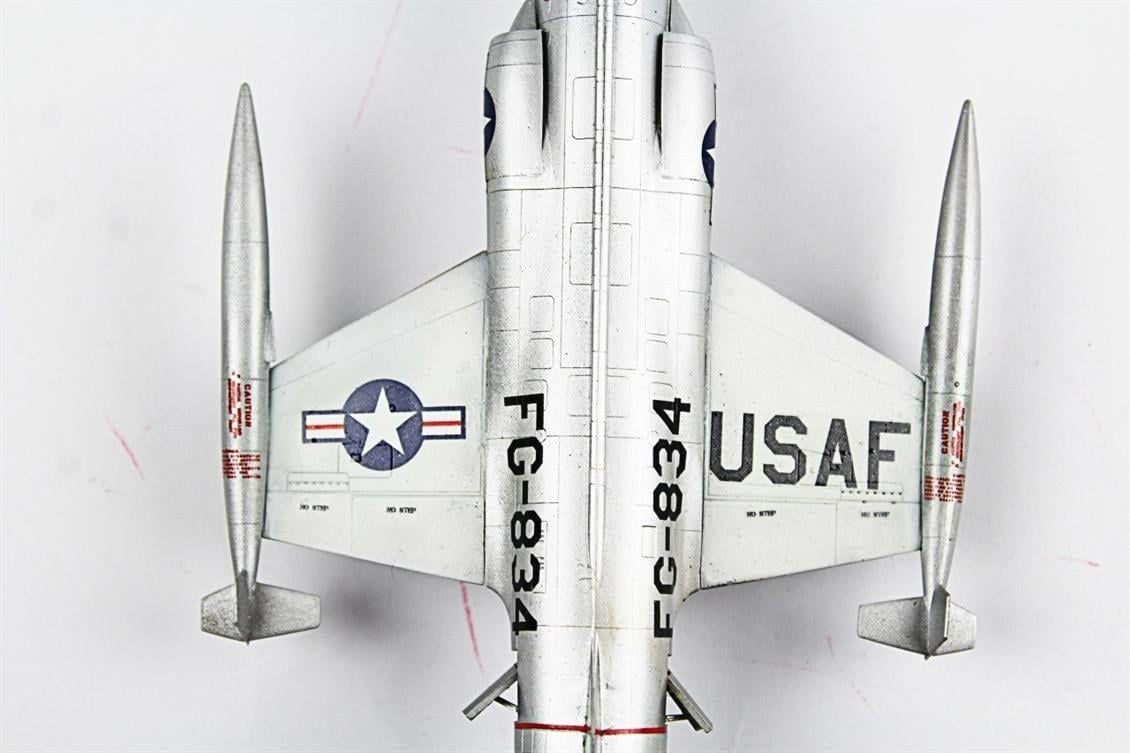 QD050 1/72 F-104C Starfighter Sergilemeye Hazır Plastik Uçak Modeli