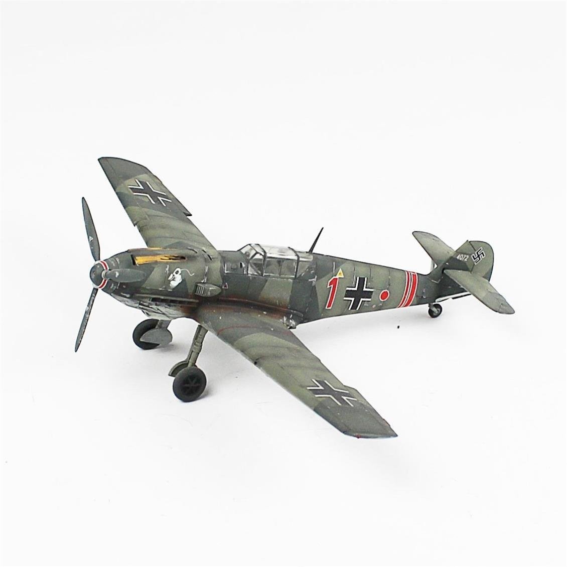 QD060 1/48 Ölçek, Messerschmitt Bf 109 E-3 Sergilemeye Hazır Plastik Uçak Maketi