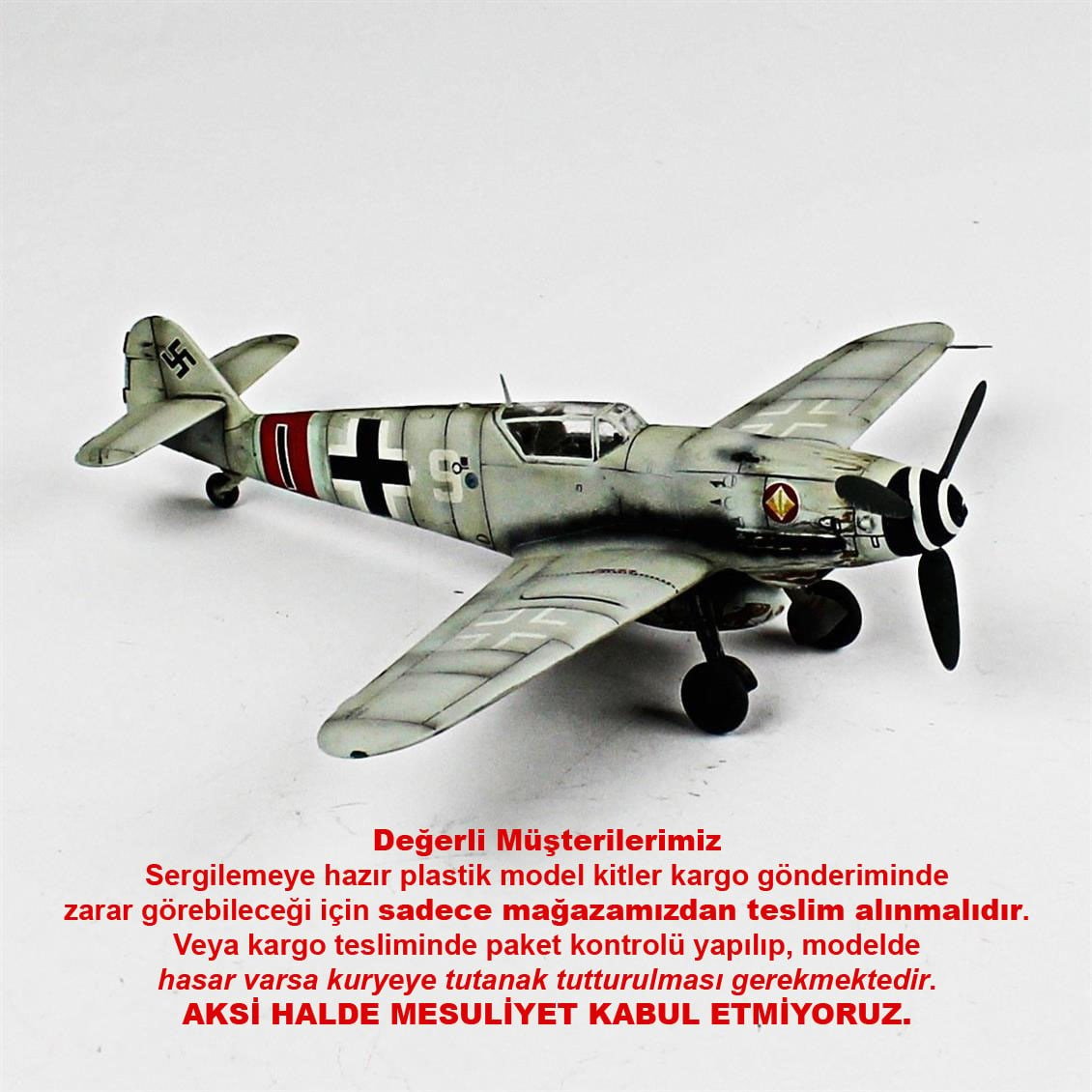 QD079 1/48 Messerschmitt Bf 109 G-10 Sergilemeye Hazır Plastik Uçak Modeli