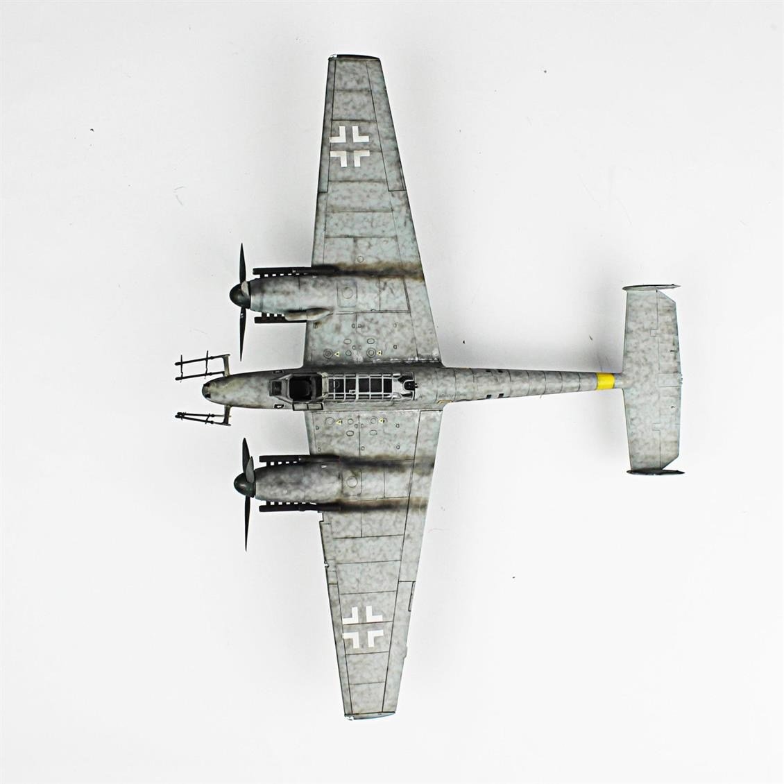 QD097 1/48 Messerschmitt Bf 110 G Sergilemeye Hazır Plastik Uçak Modeli
