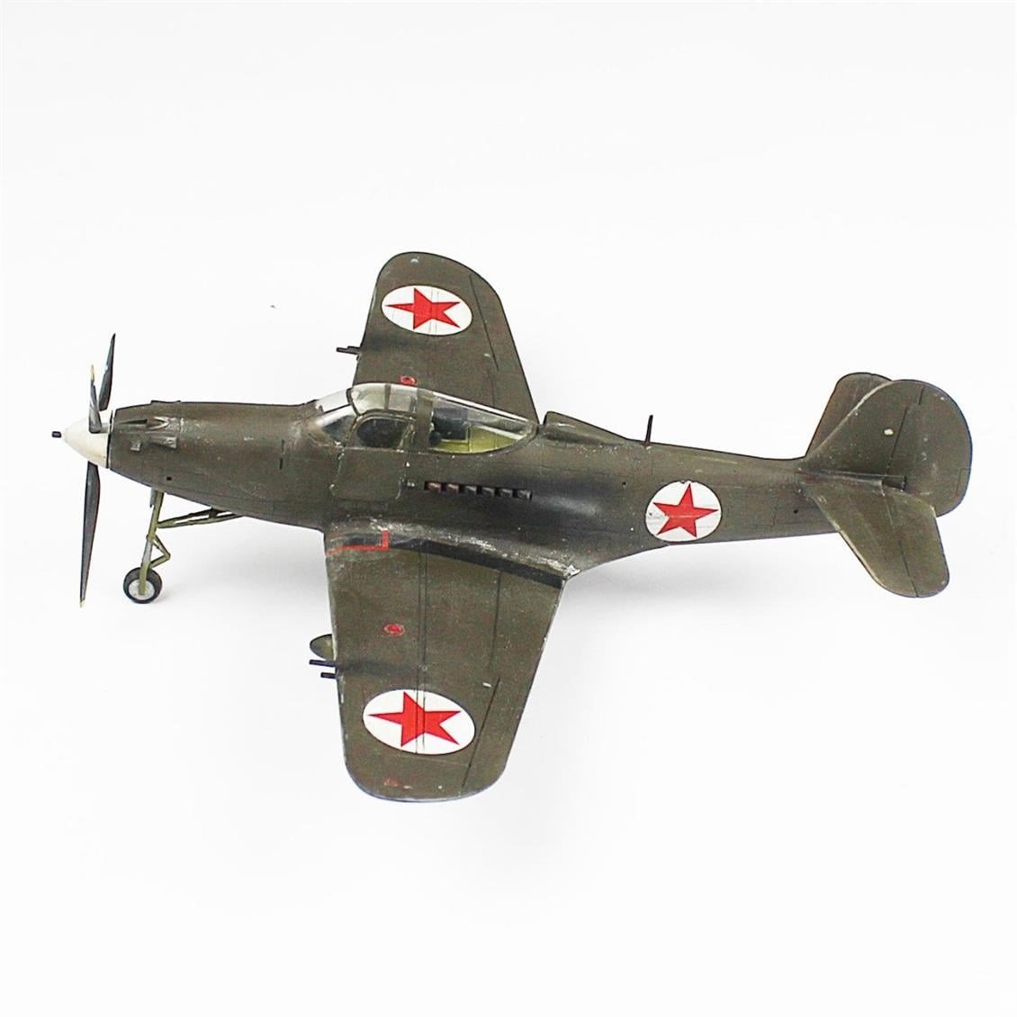 QD098 1/48 P-39A Aircobra Sergilemeye Hazır Plastik Uçak Modeli