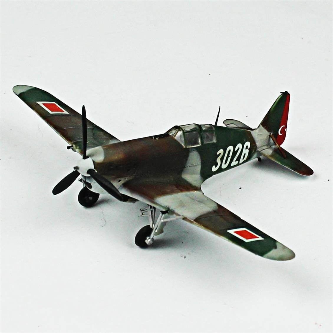 QD107 1/72 MS-406 Sergilemeye Hazır Plastik Uçak Modeli