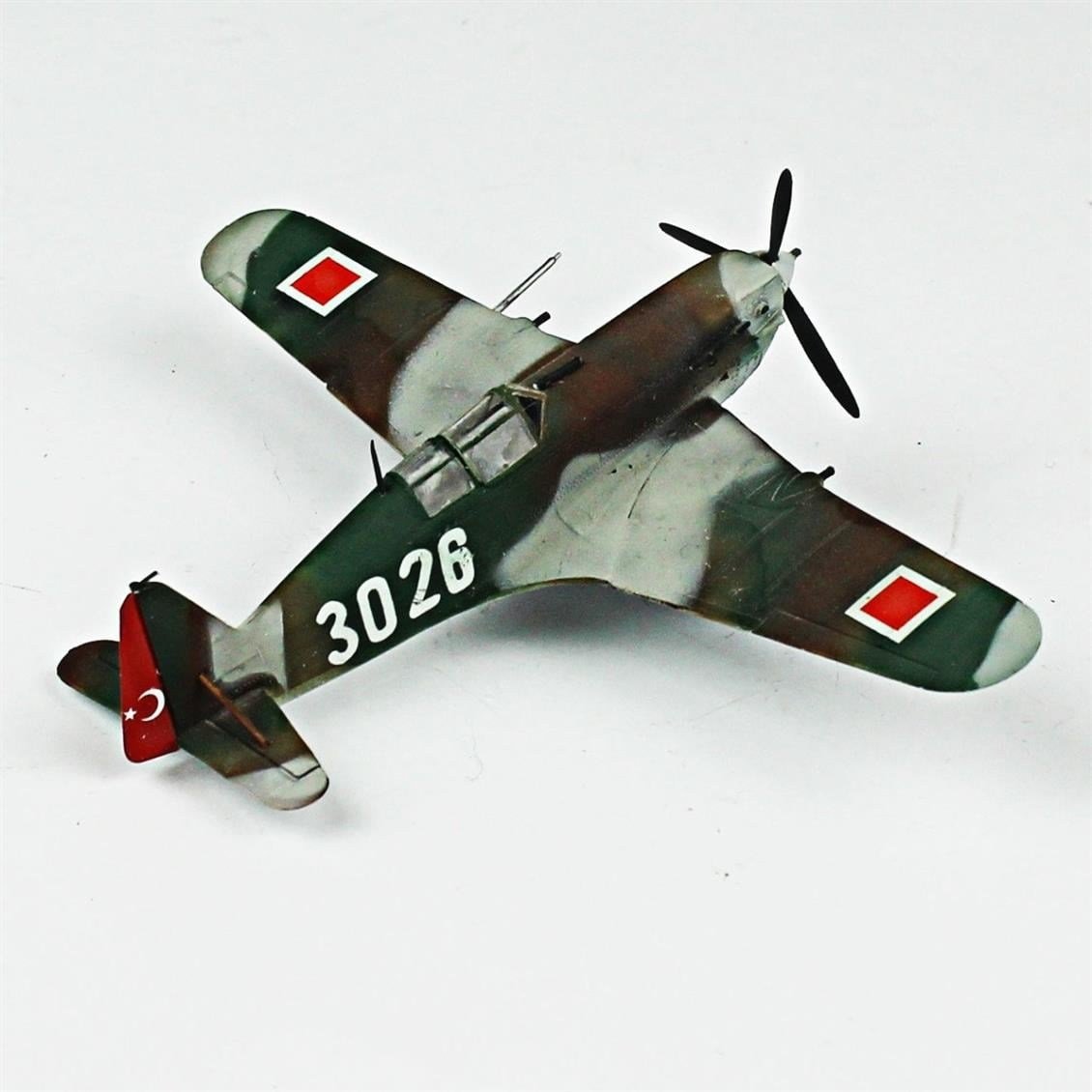 QD107 1/72 MS-406 Sergilemeye Hazır Plastik Uçak Modeli