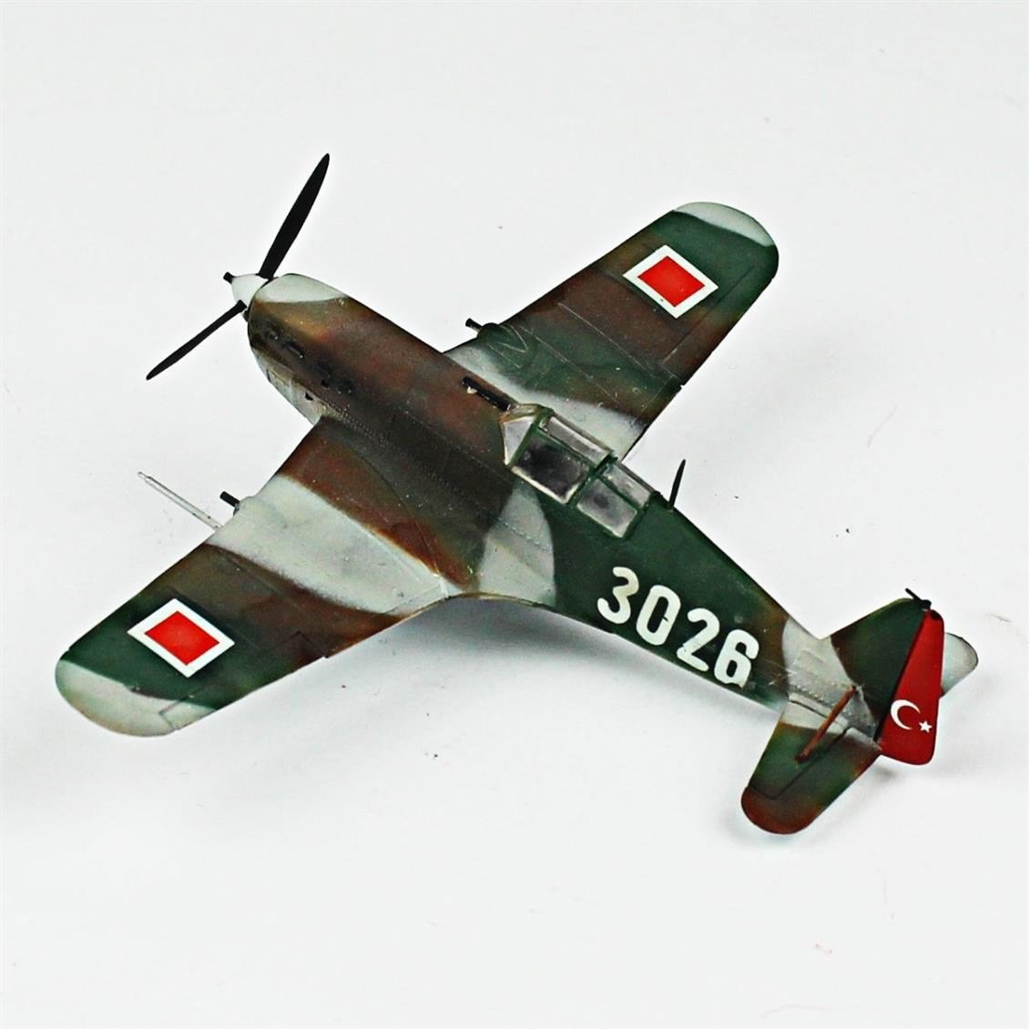 QD107 1/72 MS-406 Sergilemeye Hazır Plastik Uçak Modeli