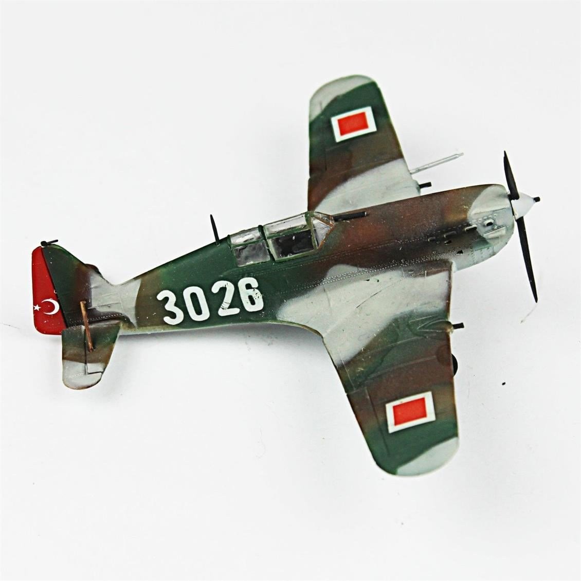 QD107 1/72 MS-406 Sergilemeye Hazır Plastik Uçak Modeli