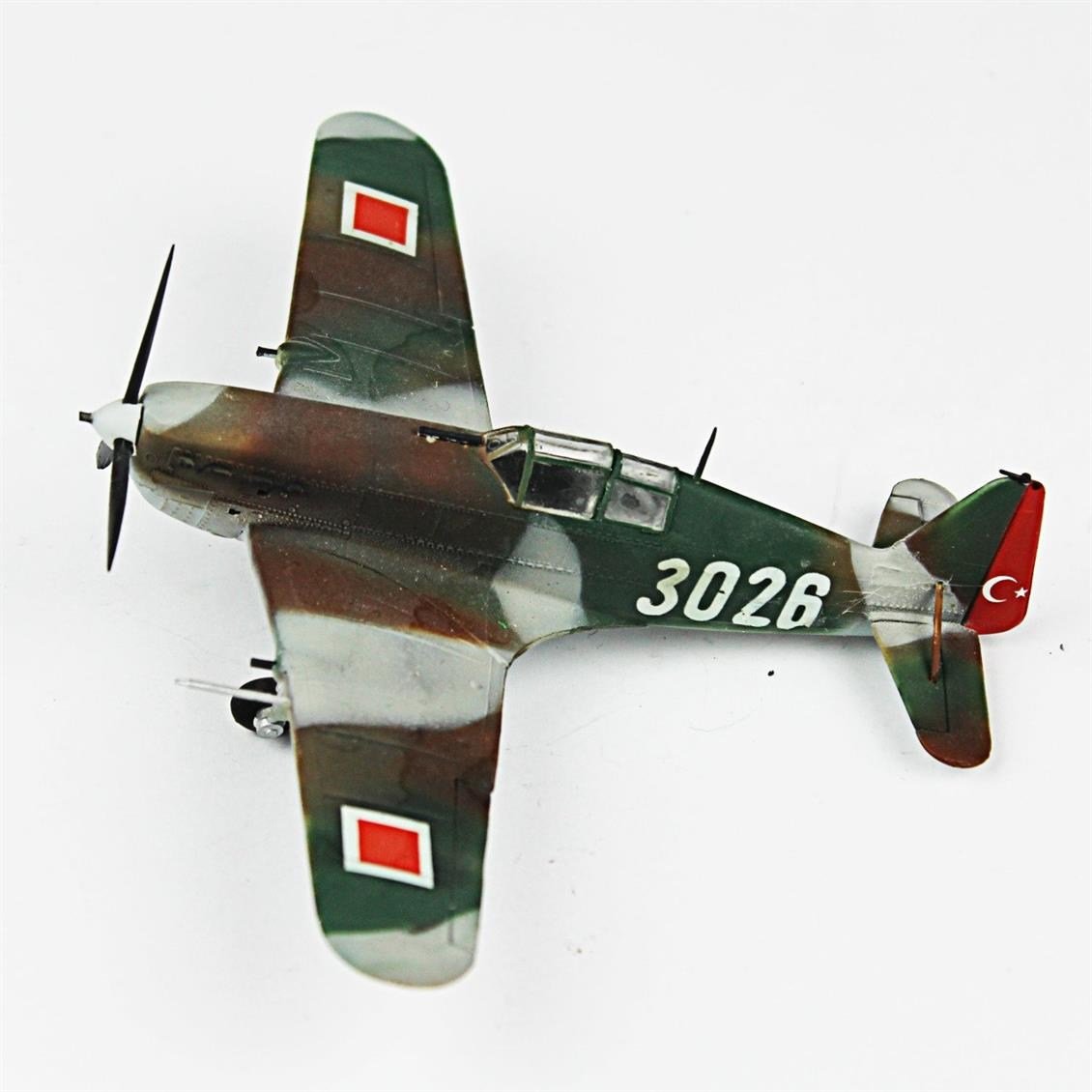 QD107 1/72 MS-406 Sergilemeye Hazır Plastik Uçak Modeli