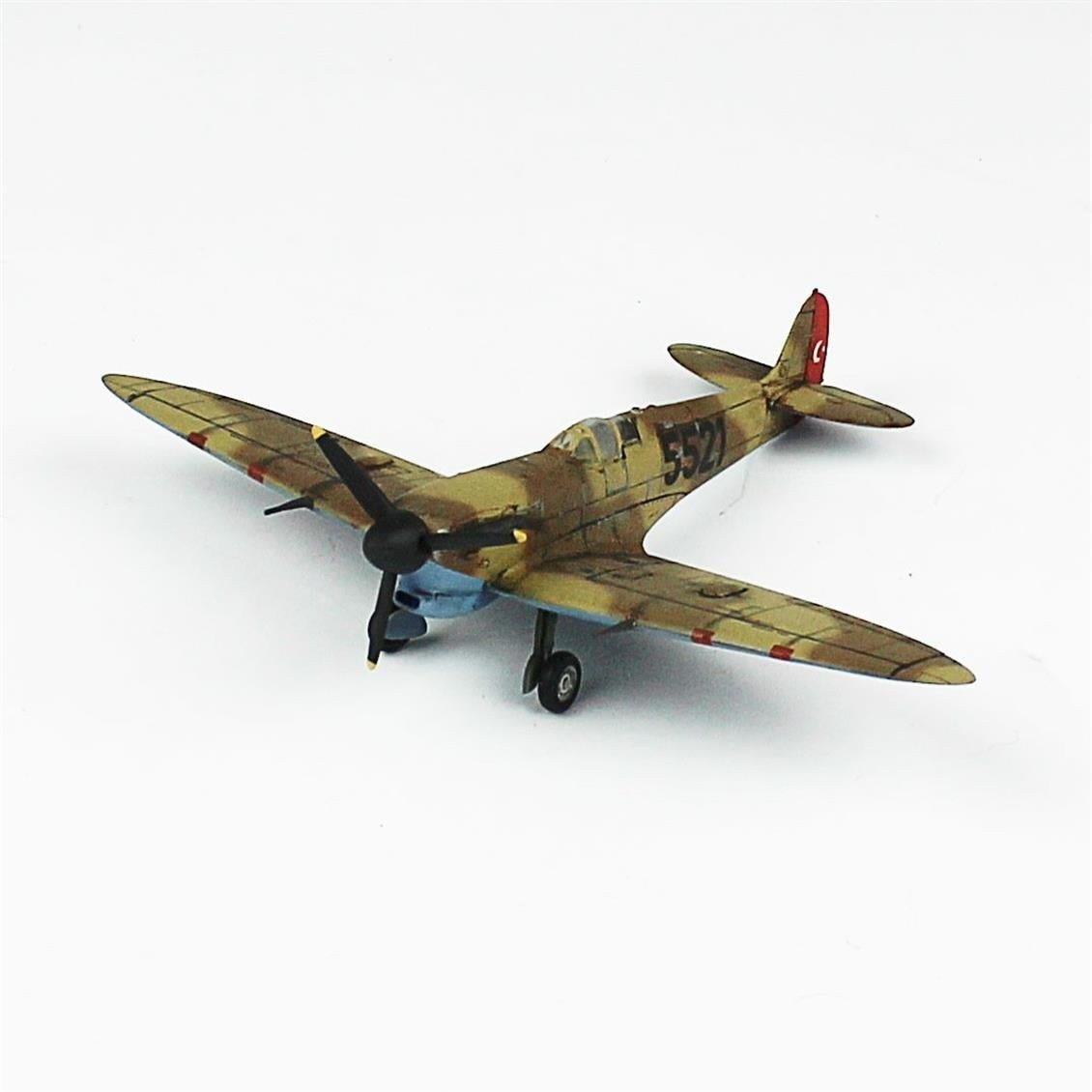 QD108 1/72 Spitfire Mk.V Sergilemeye Hazır Plastik Uçak Modeli