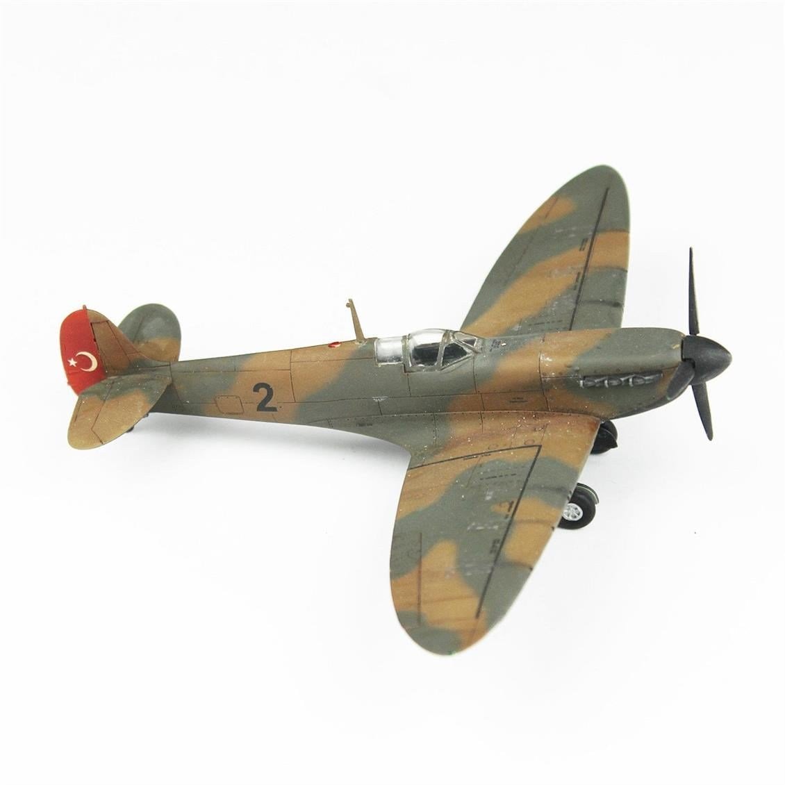 QD109 1/72 Spitfire Mk.I Sergilemeye Hazır Plastik Uçak Modeli