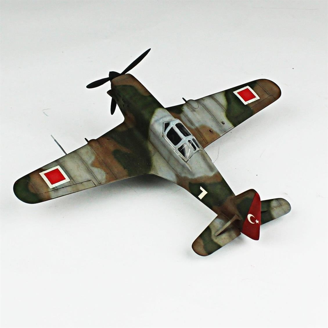 QD116 1/48 MS-406 Sergilemeye Hazır Plastik Uçak Modeli