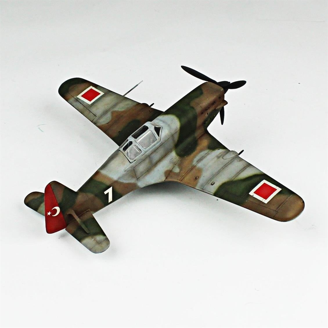 QD116 1/48 MS-406 Sergilemeye Hazır Plastik Uçak Modeli