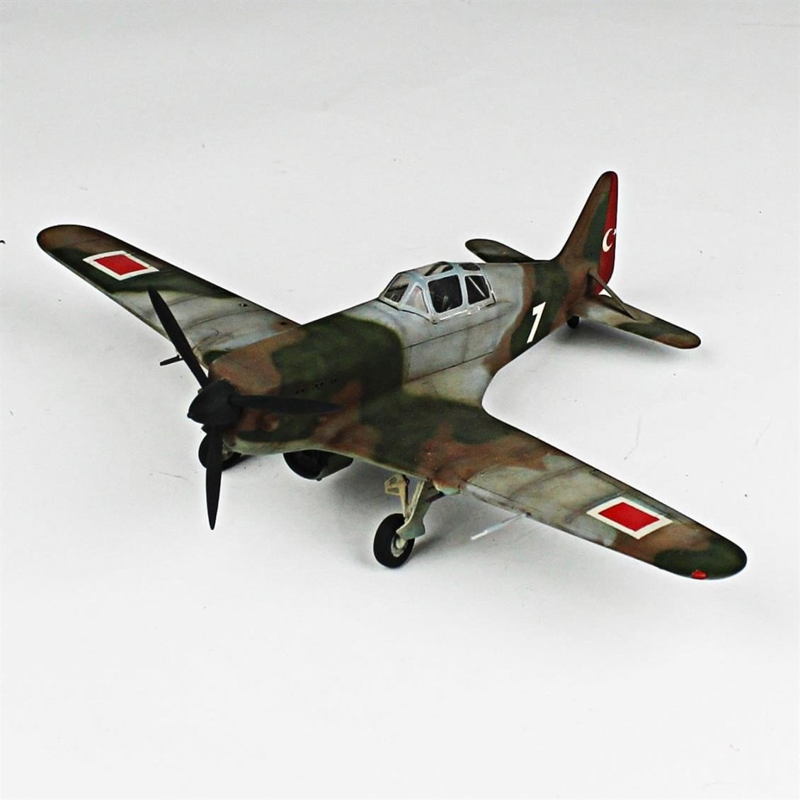 QD116 1/48 MS-406 Sergilemeye Hazır Plastik Uçak Modeli