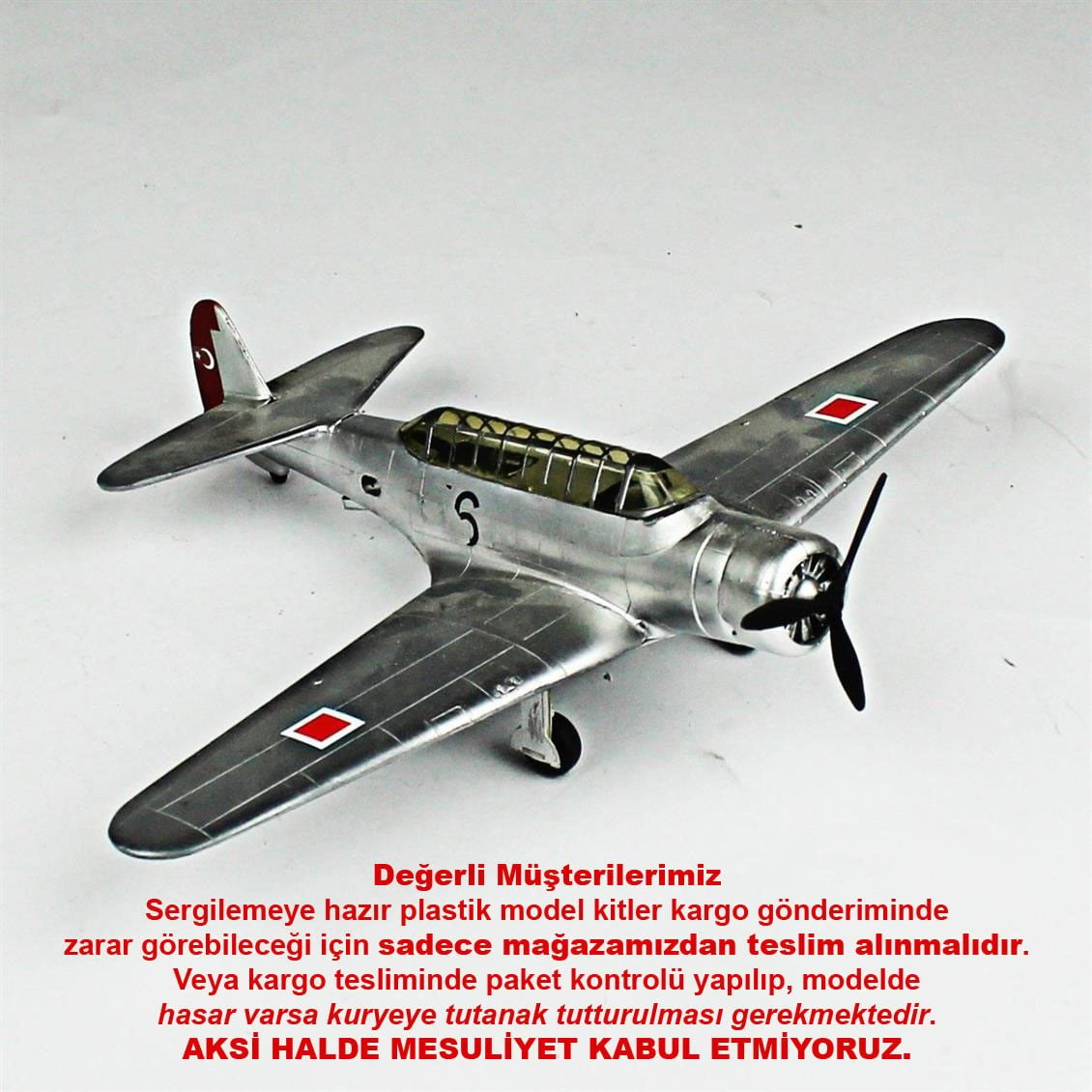 QD119 1/48 Wultee BT. Sergilemeye Hazır Plastik Uçak Modeli