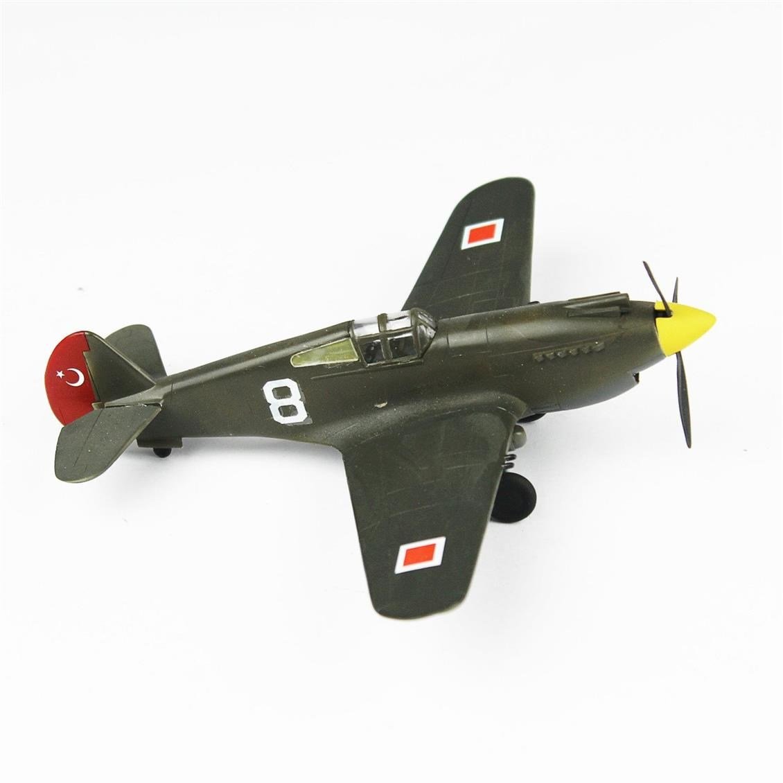 QD130 1/72 P-40C Warhawk Sergilemeye Hazır Plastik Uçak Modeli