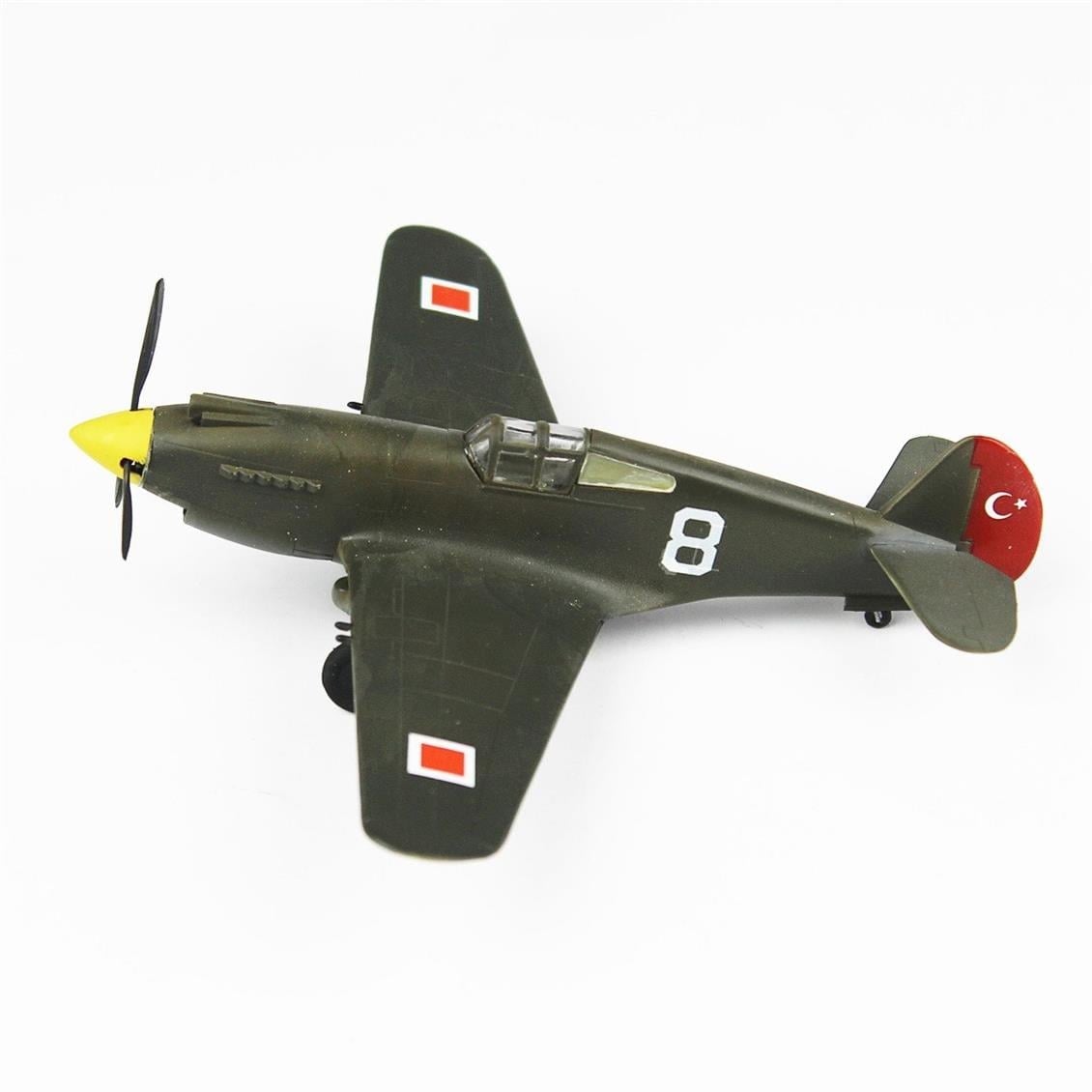 QD130 1/72 P-40C Warhawk Sergilemeye Hazır Plastik Uçak Modeli