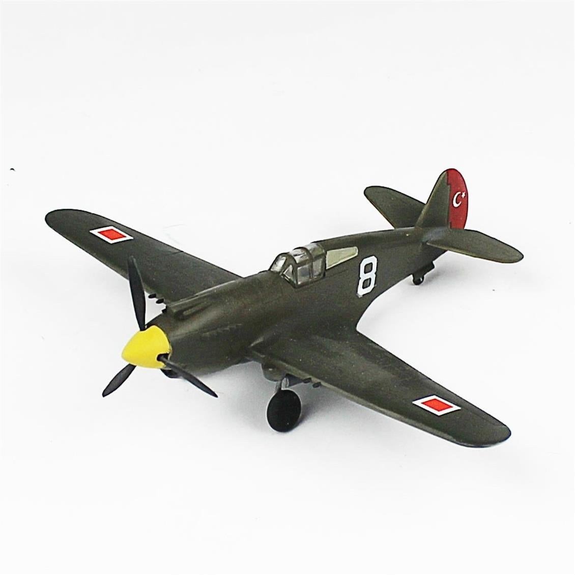 QD130 1/72 P-40C Warhawk Sergilemeye Hazır Plastik Uçak Modeli