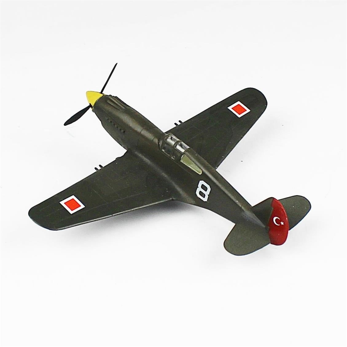 QD130 1/72 P-40C Warhawk Sergilemeye Hazır Plastik Uçak Modeli