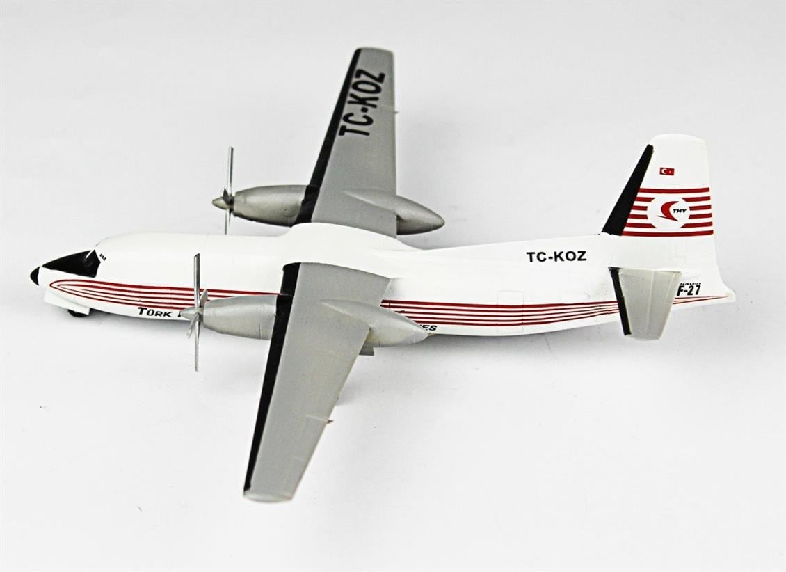 QD145 1/144 F-27 Sergilemeye Hazır Plastik Uçak Modeli