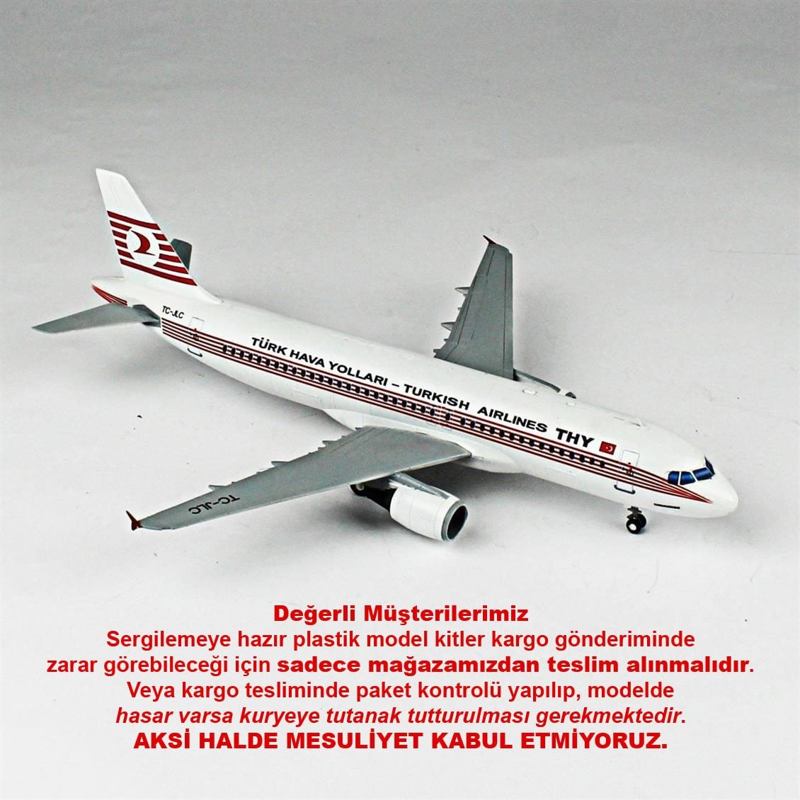 QD155 1/144 Yolcu Uçağı Sergilemeye Hazır Plastik Uçak Modeli