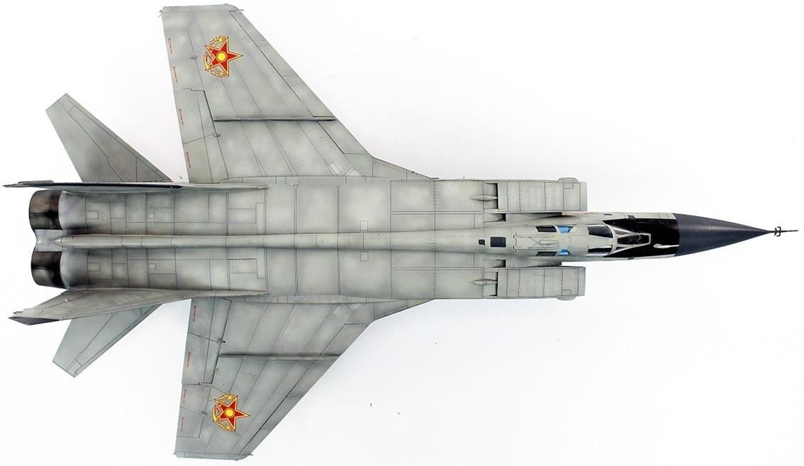 QD161 1/48 Mig-31 Sergilemeye Hazır Plastik Uçak Modeli