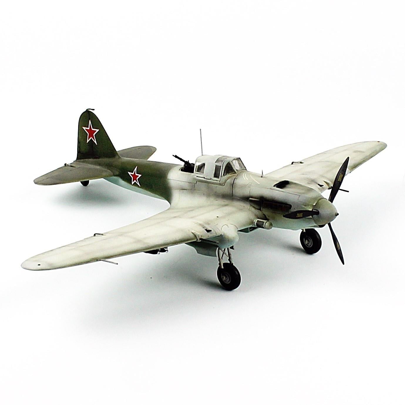 QD178 1/48 Ölçek, IL-2, Sergilemeye Hazır Savaşl Uçağı Modeli