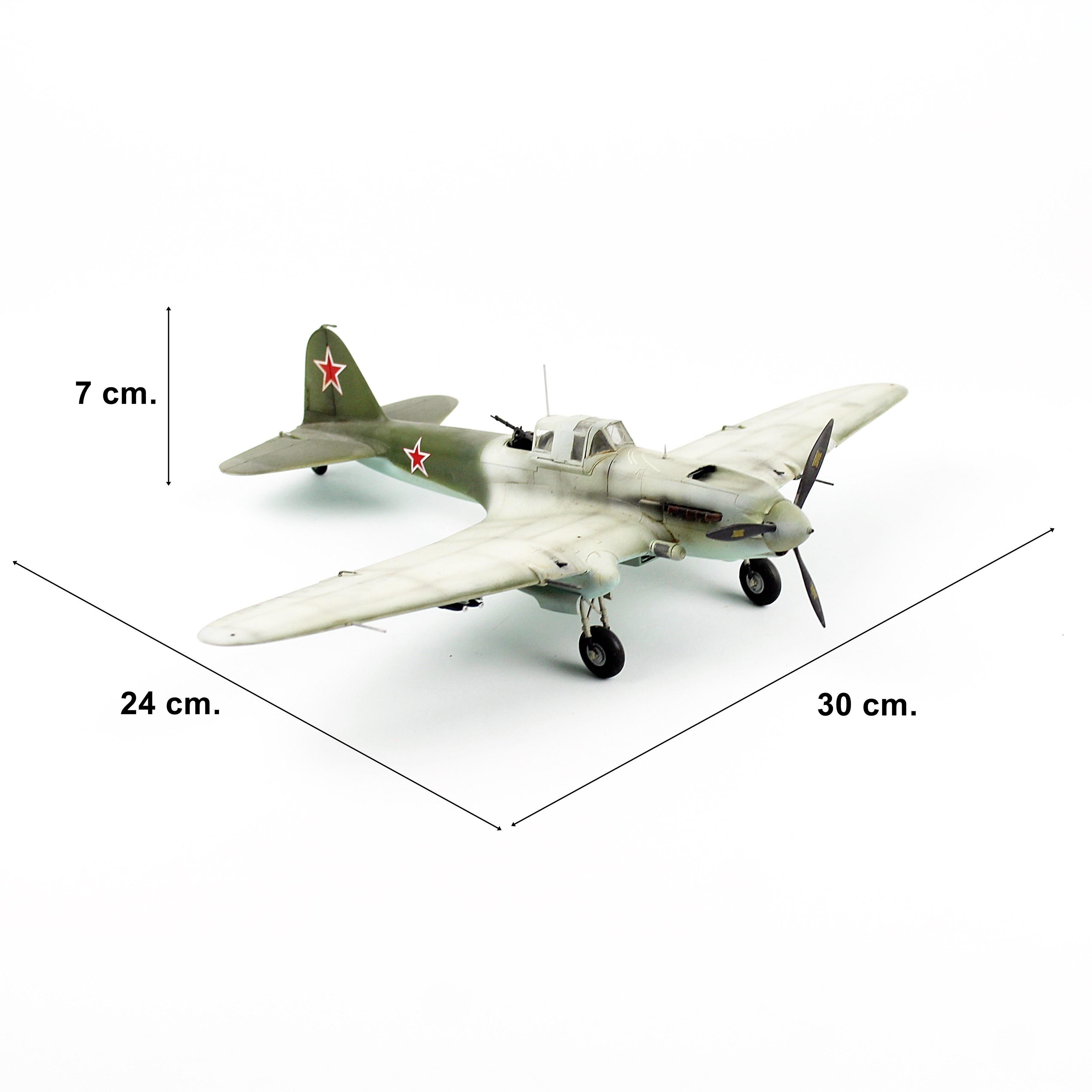QD178 1/48 Ölçek, IL-2, Sergilemeye Hazır Savaşl Uçağı Modeli