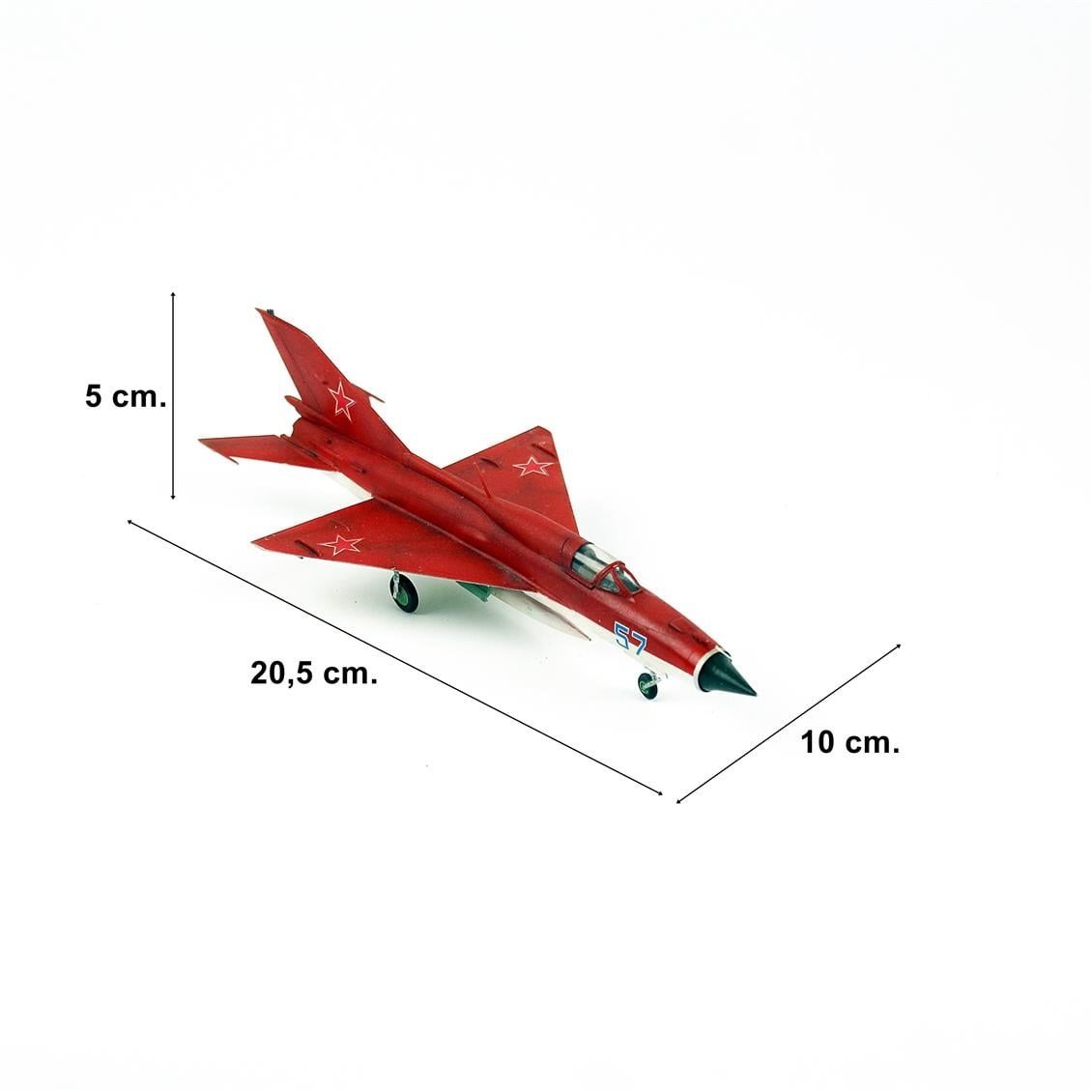 QD183 1/72 Ölçek, MIG-21 PFM Sovyet Hava Kuvvetleri, Sergilemeye Hazır Akrobasi Uçağı Modeli