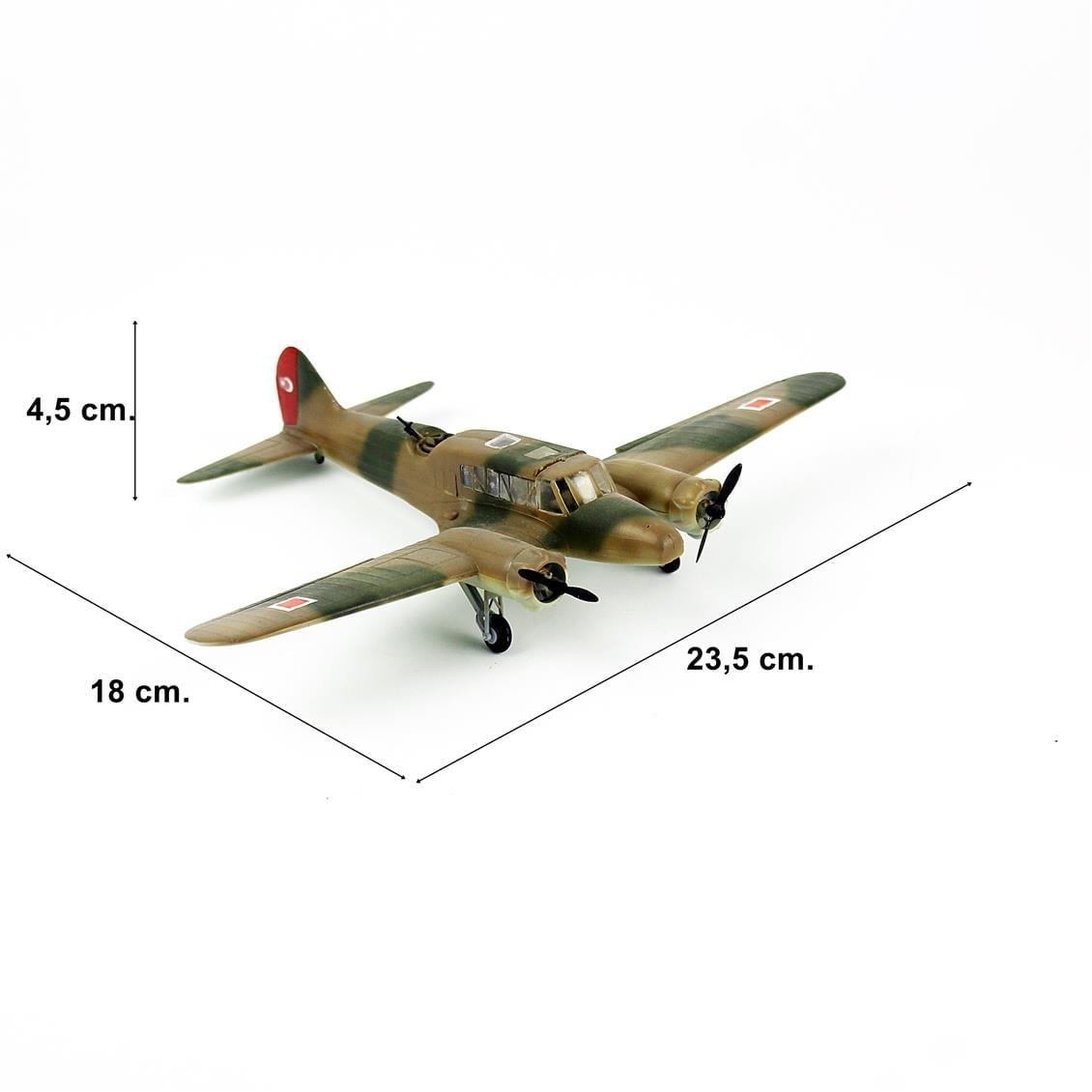 QD185 1/72 Ölçek, Avro (Anson) Türk Hv. Kuv., Sergilemeye Hazır Plastik Uçak Modeli