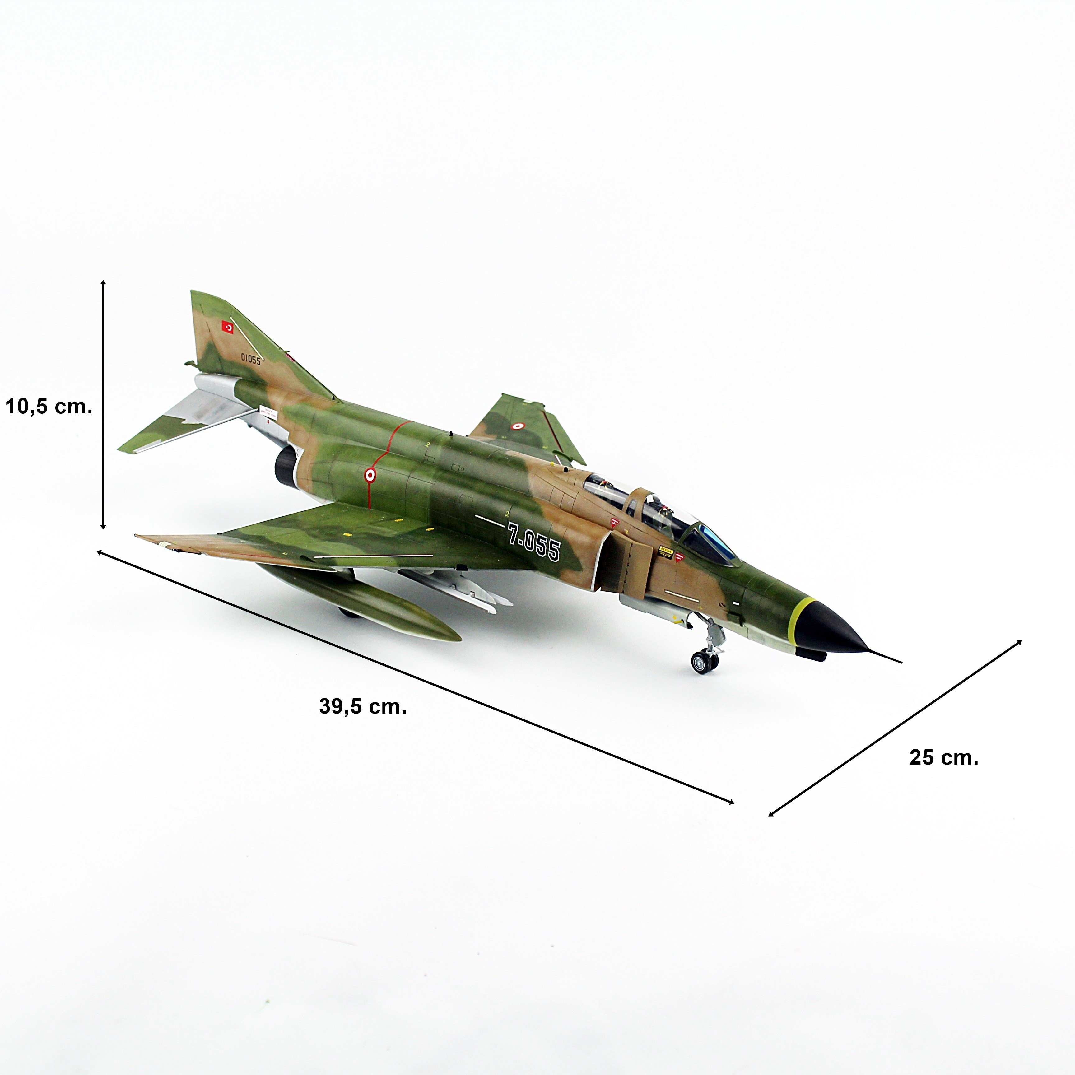 QD196 1/48 Ölçek, F-4E 172. Filo (TİSEO), Sea Camo Kamuflaj , Sergilemeye Hazır Model Uçak