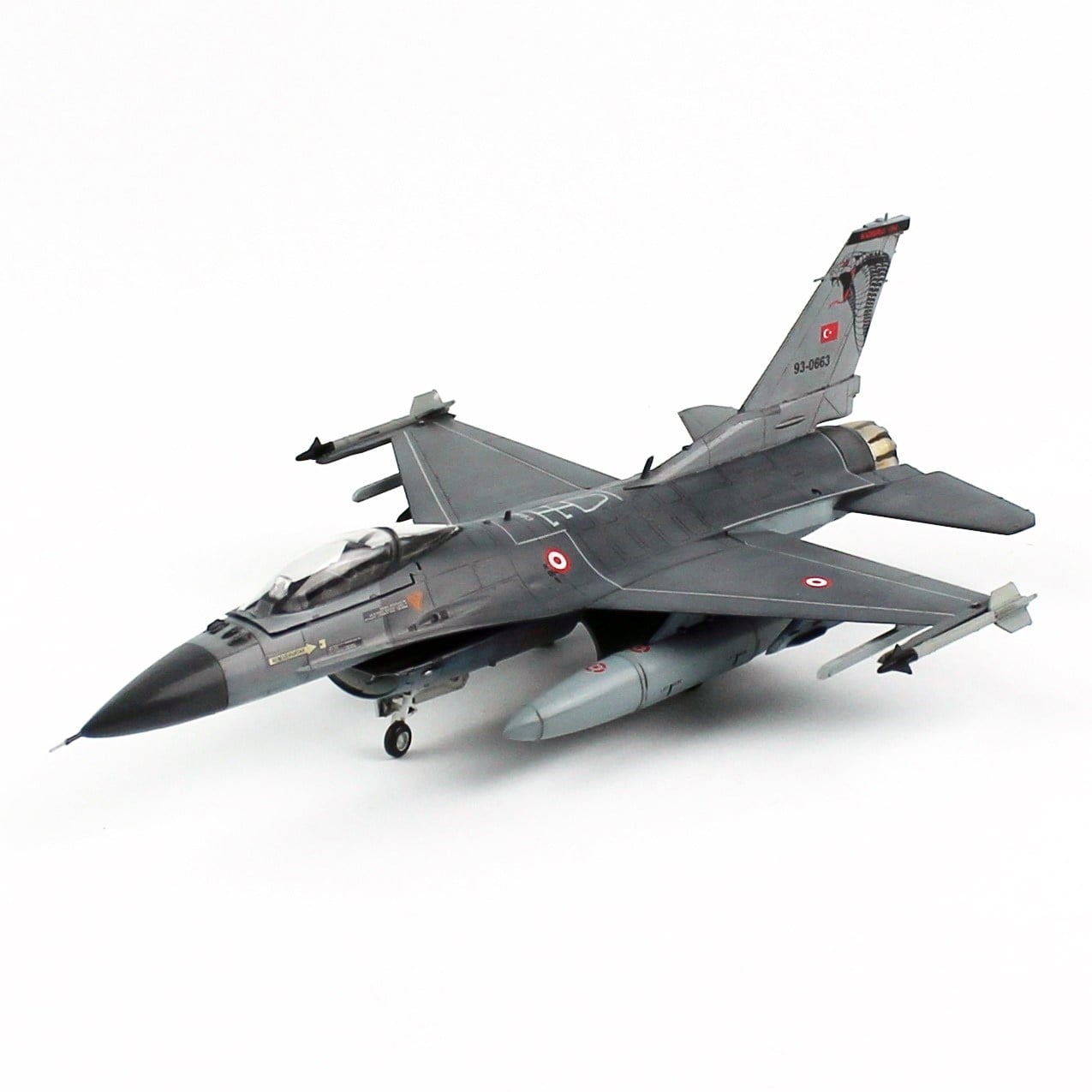 QD197 1/72 Ölçek, F-16C B-50 Savaşan Şahin, Kobra 191.Filo, (Açık Egzost 3D Detay ile)  , Sergilemeye Hazır Model Uçak