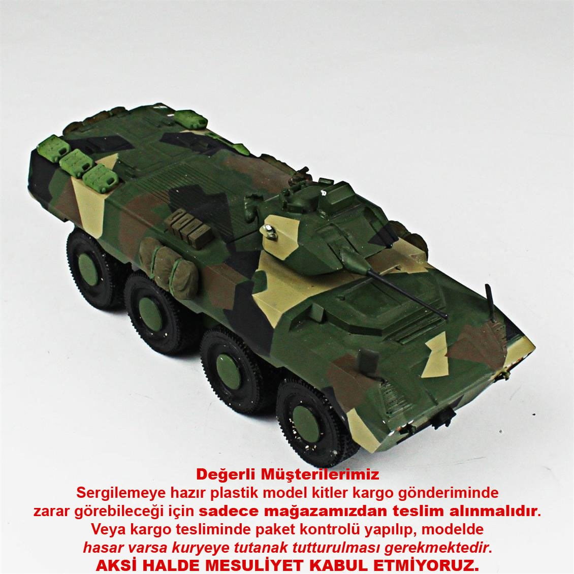 QD203 1/35 PARS 8x8 Scratch, Sergilemeye Hazır Plastik Tank Modeli