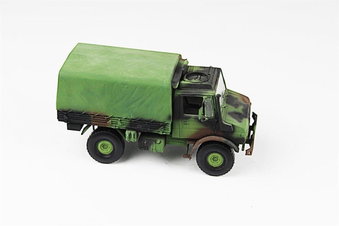 QD207 1/35 Unimog, Revell, Sergilemeye Hazır Plastik Tank Modeli