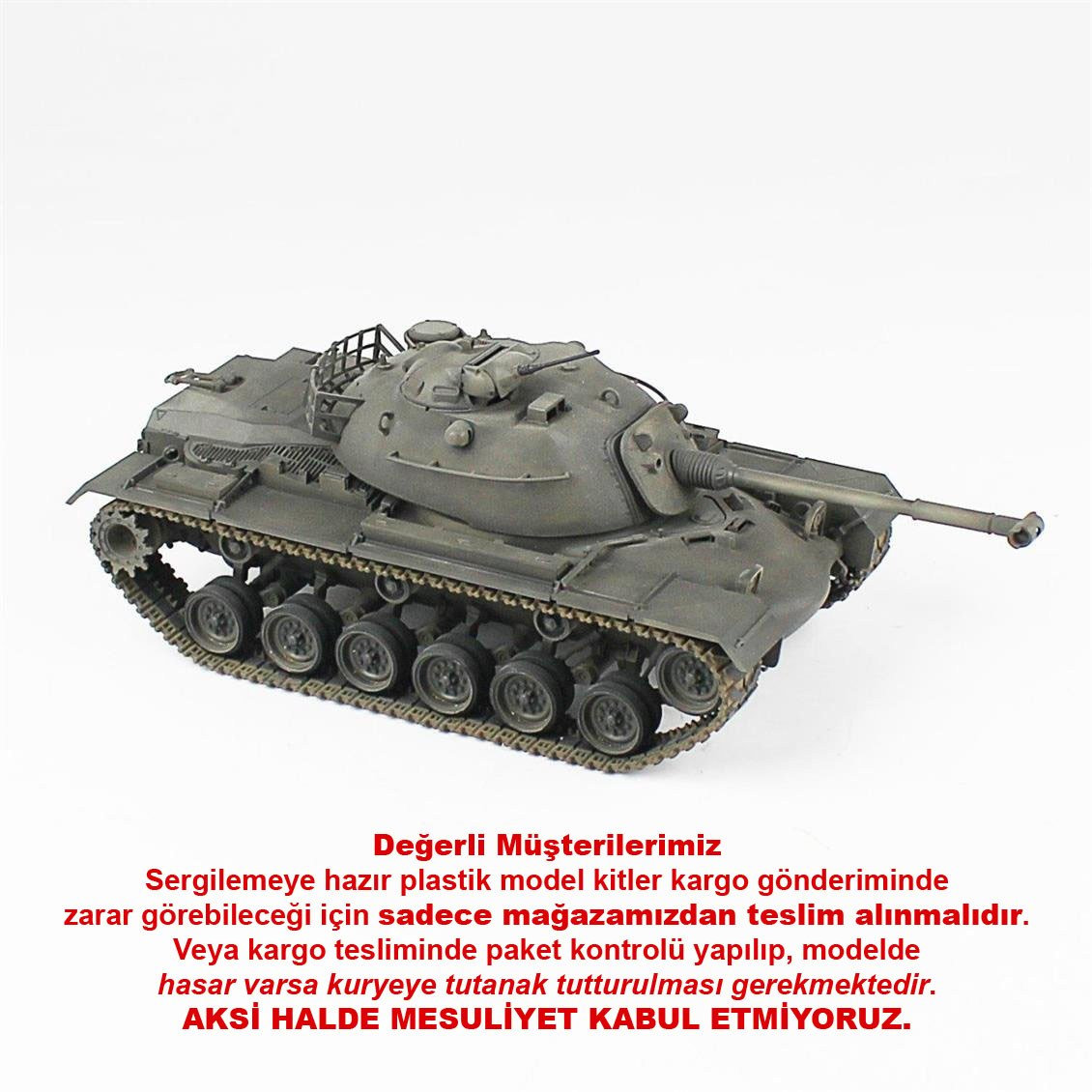 QD233 1/35 M48A2, Tamiya, Sergilemeye Hazır Plastik Tank Modeli