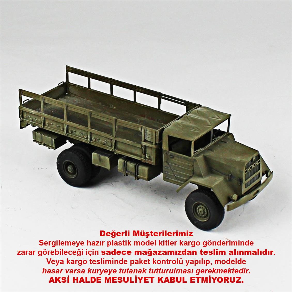QD235 1/35 MAN 632 L2, HobbyFan+Scratch, Sergilemeye Hazır Plastik Tank Modeli