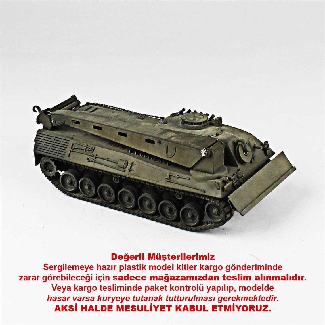 QD236 1/35 Bergepanzer II, Scratch,  Sergilemeye Hazır Plastik Tank Modeli