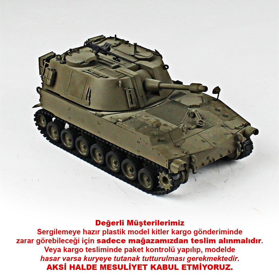 QD238 1/35 M108, AFV Club, Sergilemeye Hazır Plastik Tank Modeli