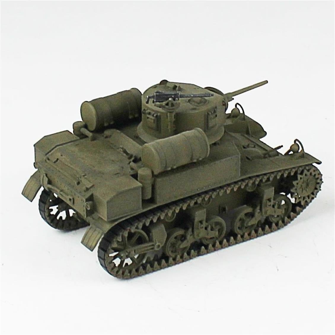 QD240 1/35 M3A1 Stuart, Italeri, Sergilemeye Hazır Plastik Tank Modeli