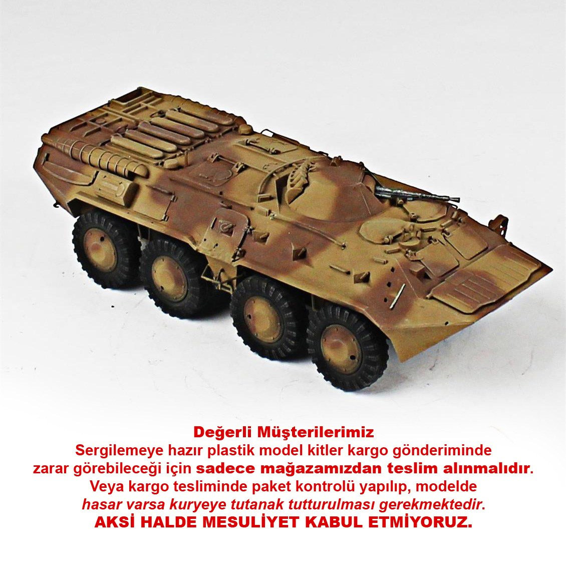 QD242 1/35 BTR-80, Zvezda, Sergilemeye Hazır Plastik Tank Modeli