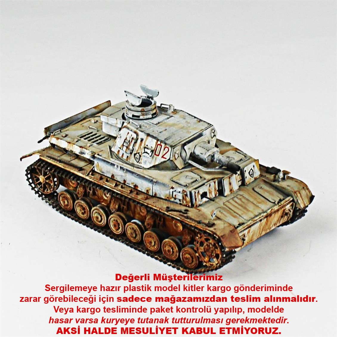 QD245 1/35 Panzer IV Ausf D, Tamiya, Sergilemeye Hazır Plastik Tank Modeli