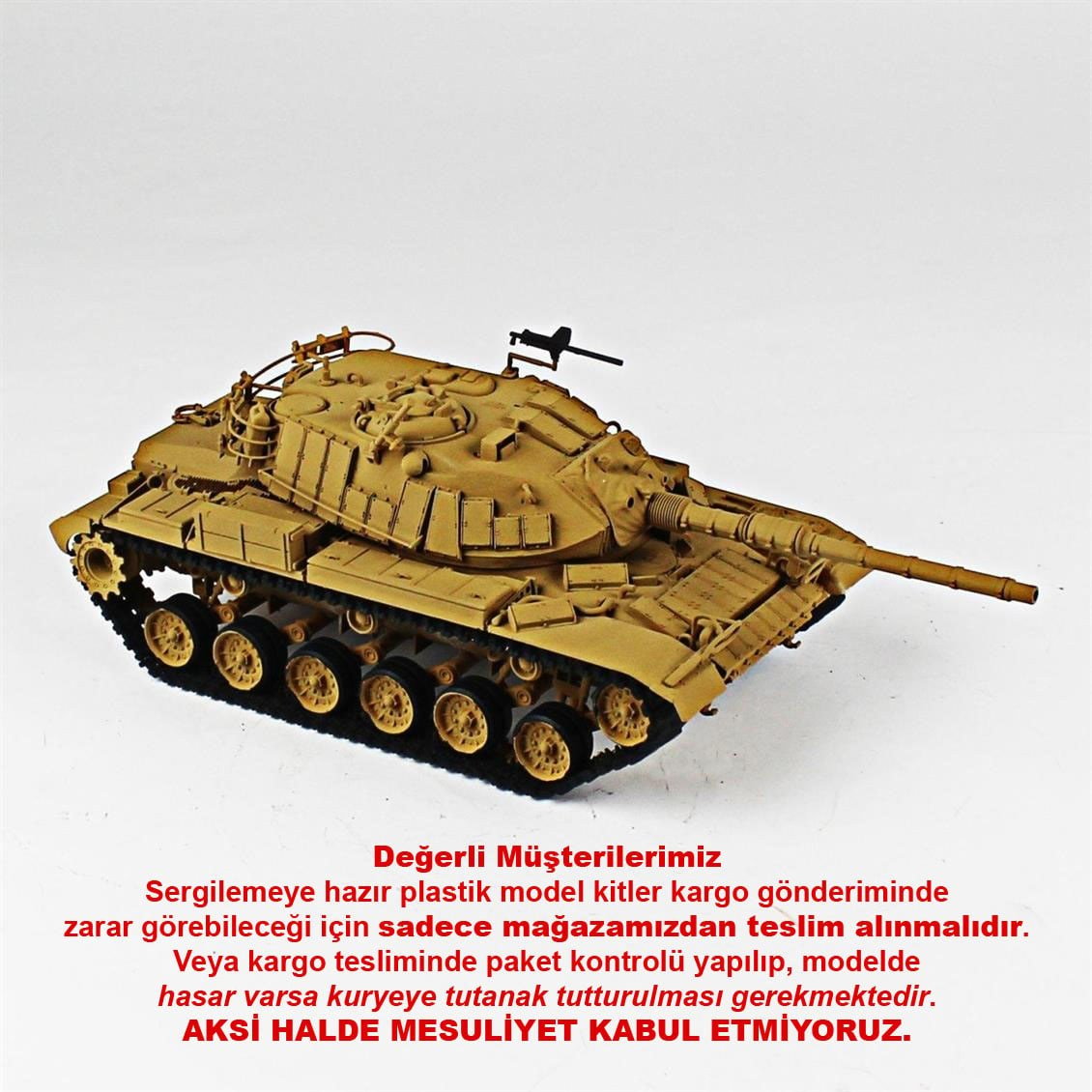 QD248 1/35 M-60 Blazer, Italeri, Sergilemeye Hazır Plastik Tank Modeli