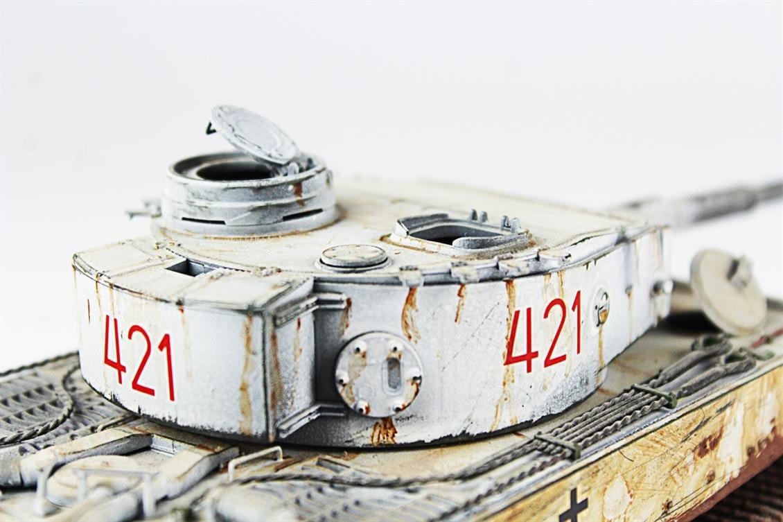 QD251 1/35 Tiger I, Tamiya, Sergilemeye Hazır Plastik Tank Modeli