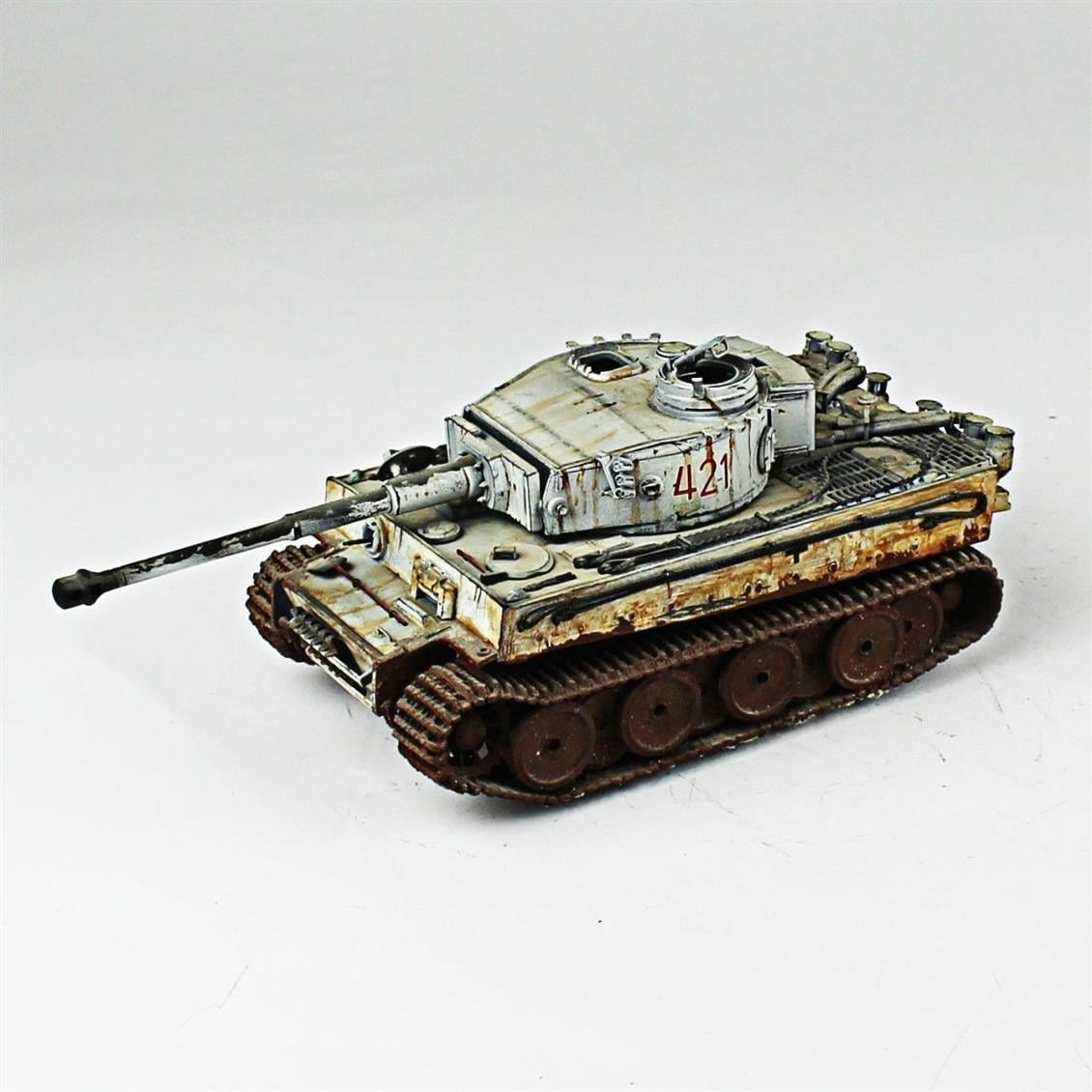 QD251 1/35 Tiger I, Tamiya, Sergilemeye Hazır Plastik Tank Modeli